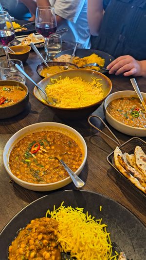 Vegan Dahl tadka at Taj Indian in Huskisson