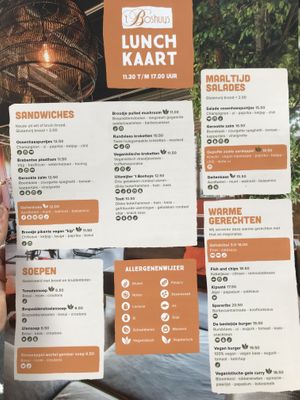 Lunch menu  at 't Boshuys in Best