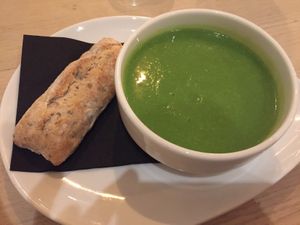 Broccoli soup at Solent Hotel & Spa in Fareham