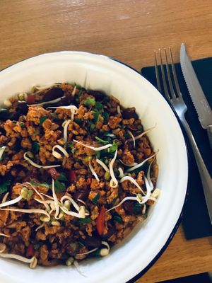 The vegan "daily special" option. at Kolm Tilli in Tartu