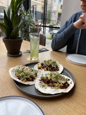 Pulled oat tacos at Kolm Tilli in Tartu