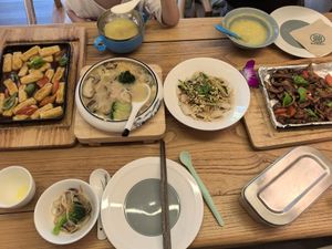Dishes enough for 2 adults and one toddler at Zhòng Shàn Yuán 众善缘 - Hongsheng Rd in Dali