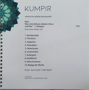 Kumpir (baked potato) - can be made vegan upon request at Rumi's in Frankfurt