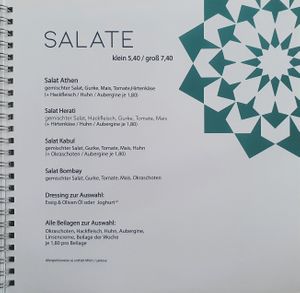 Salads at Rumi's in Frankfurt