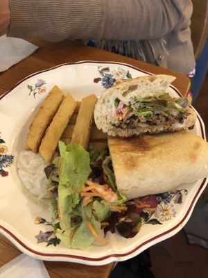 Kebab with pleurotes   at Sezono in Paris