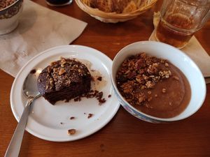Dessert ! Yep that's cake AND compote at Sezono in Paris