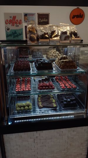 Daily made desserts at Aroha Fine Chocolate in Istanbul