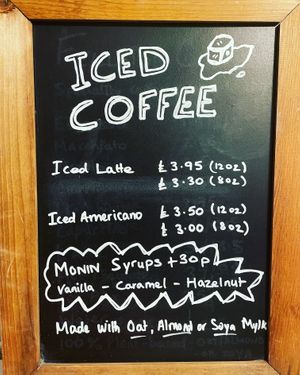 Iced Coffees! at Fellside Coffee in Windermere