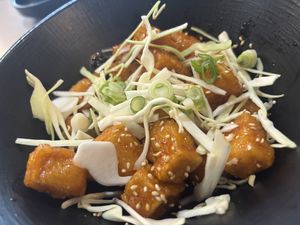 Dubu Gang Jung (sweet and spicy tofu)  at Seoul Mama in Bloomington