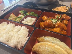 Tofu lunch box  at Seoul Mama in Bloomington