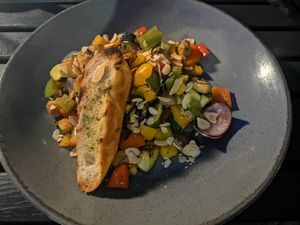 Escalivada, nice garlicky taste at The Vine Tree Llangattock in Crickhowell