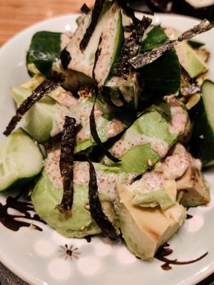 Avocado salad at Kikuya in Stuttgart