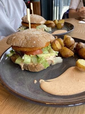 Vegan burger   at Fríða Kaffihús in Klaksvik