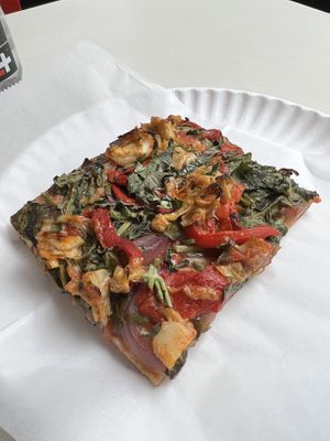 Crust is so good!  at Williamsburg Pizza in New York City