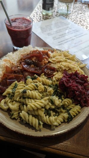 Big plate from lunch buffet at Katy & Ana in Solingen