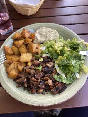  Vegan Gyros with potatoes, salad and avocado creme  at Katy & Ana in Solingen