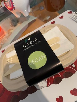 Packaging with vegan declaration at Nasia in Weinfelden