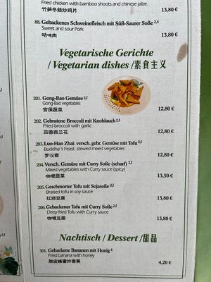 Angeblich sind die vegetarischen Gerichte vegan at He Ping Imbiss in Berchtesgaden