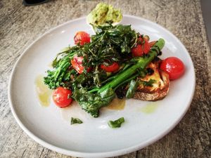 Tomato Bruschetta - vegan option at Chandler's Kitchen in Rockingham