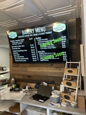 Menu at HaleLife Bakery in Tampa