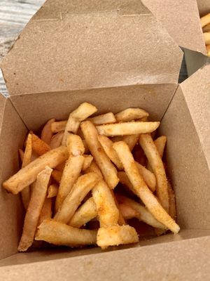 Well seasoned fries  at V's Diner in Casselberry