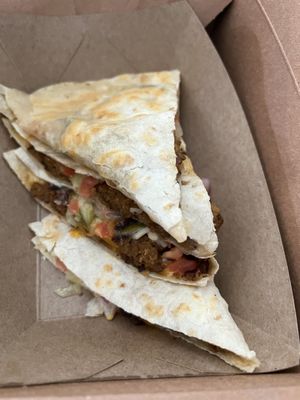 Special of the day-cheeseburger quesadillaas  at V's Diner in Casselberry
