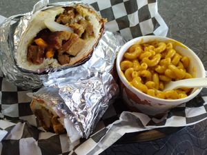 Vegan cheese steak and Mac & cheese at V's Diner in Casselberry