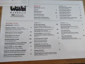 Opciones vegetarianas y veganas at Wabi Sabi Hawaiian Taste in Marbella