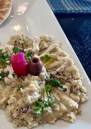 Baba ganoush is vegan   at Pharaohs Legacy in Fayetteville