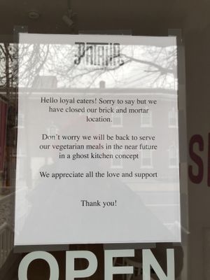 Permanently closed  at Pataka Vegetarian Indian Food in New Haven