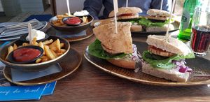 No-chicken burger at Die Insel in Sankt Peter-ording