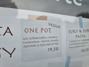 One vegan option at Die Insel in Sankt Peter-ording