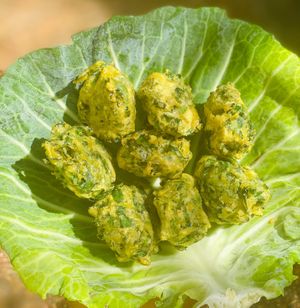 Spinach and Kale Fritters at Bhajiya in Surry Hills