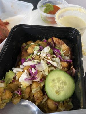 Samosa chaat  at Bhajiya in Surry Hills