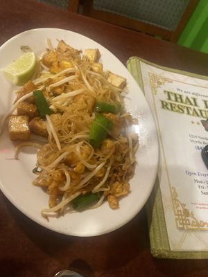 Pad Thai with Tofu  at Thai-Lao Restaurant in Myrtle Beach