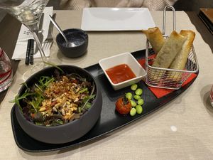 Spring rolls entrée   at La Cafetière Fêlée in Antibes