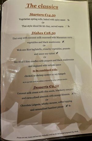 Speisekarte Vegan at La Cafetière Fêlée in Antibes