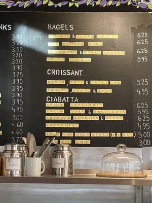 Vegan ciabatta options   at Black Medicine Coffee Co in Edinburgh