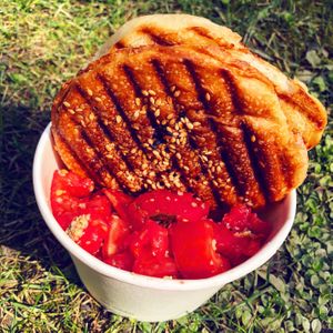 Tomato salad  at V Square Burger in Ramnicu Valcea