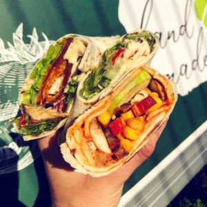 Selection of wraps at V Square Burger in Ramnicu Valcea