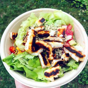 Halloumi salad at V Square Burger in Ramnicu Valcea