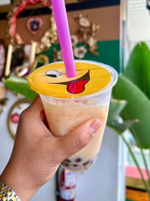 BUTTERBEER boba!! 😱🤩 100% vegan and OMG so good!!   at Billie Gold Bubble Tea in Dayton