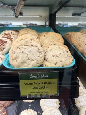 1 vegan baked option marked in case  at People's Food Co-op in La Crosse
