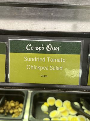 Deli had this one vegan option.  More could have been vegan but we’re not marked.  at People's Food Co-op in La Crosse