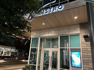 Please excuse the photo bombing tree...  at Twigs Bistro in Vancouver