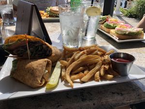 Portabella wrap  at Twigs Bistro in Vancouver