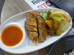 Roasted Chix Rice (2024) - a bit dry at Chee Wei 啟維素食 - Potong Pasir  in Central Singapore