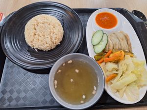 Hainan chicken rice at Chee Wei 啟維素食 - Potong Pasir  in Central Singapore