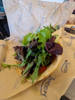 Falafel wrap at Zameen at The Point in Santa Cruz