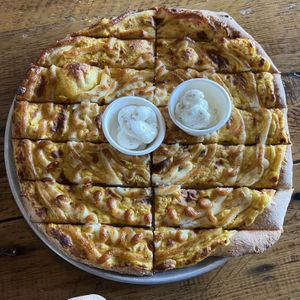 Vegan Garlic Fingers with garlic dip  at Famous Peppers in Montague